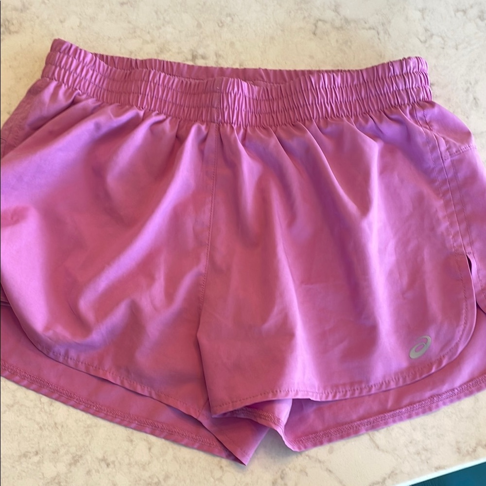 Asics Pink Athletic Shorts Lightweight Running Design